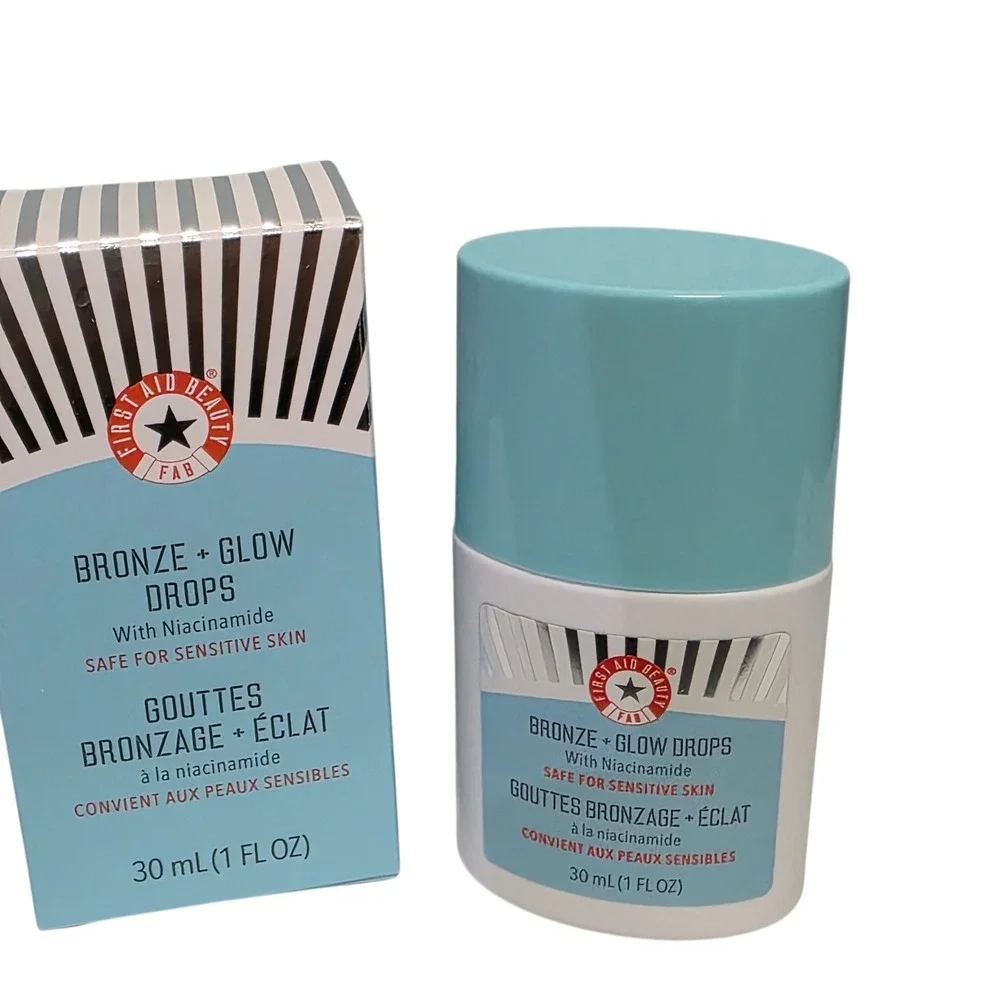 First Aid Beauty FAB Bronze + Glow Drops with Niacinamide 30mL 1oz New in Box